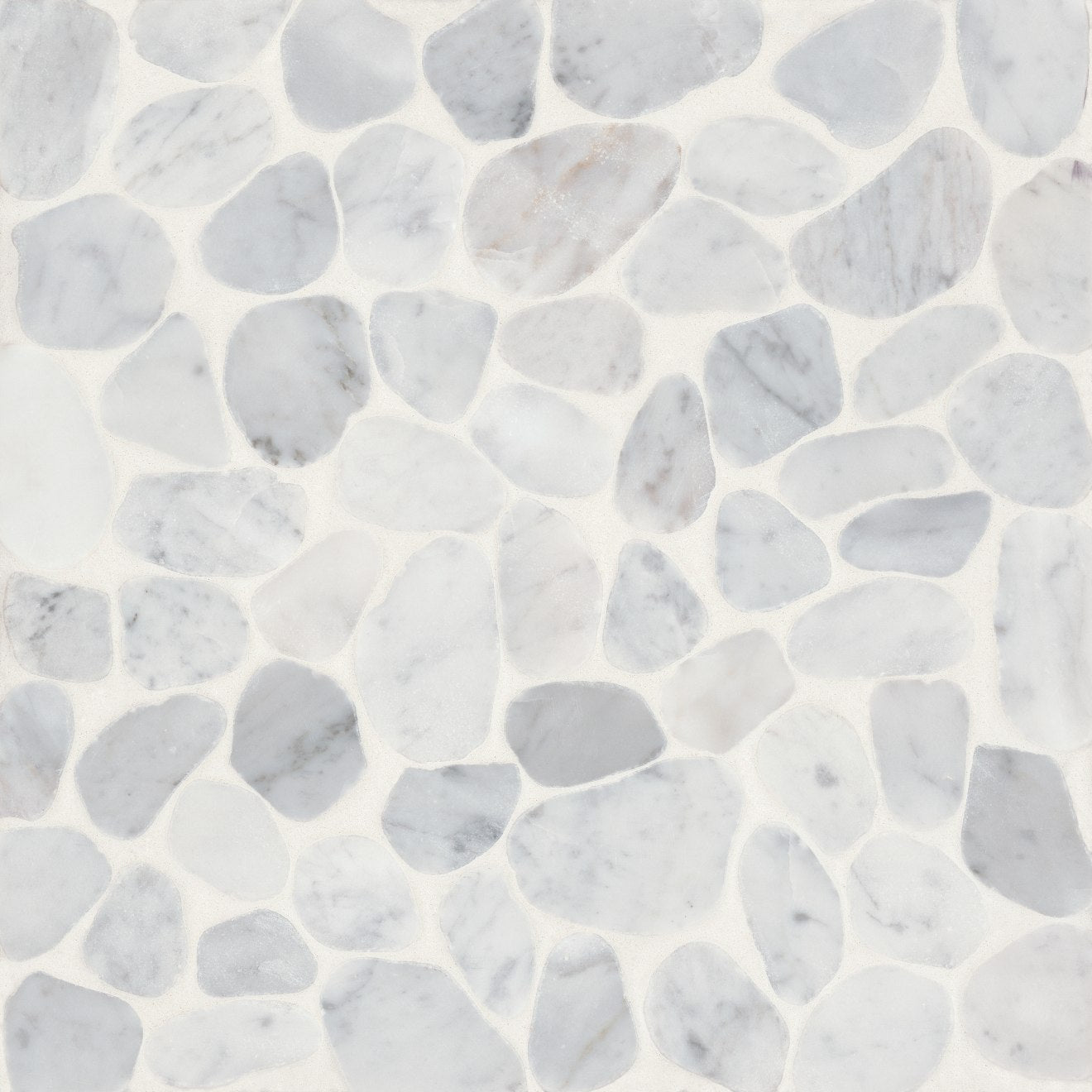 Bedrosians Waterbrook Tumbled Pebble 12" x 12" Stone Mosaic