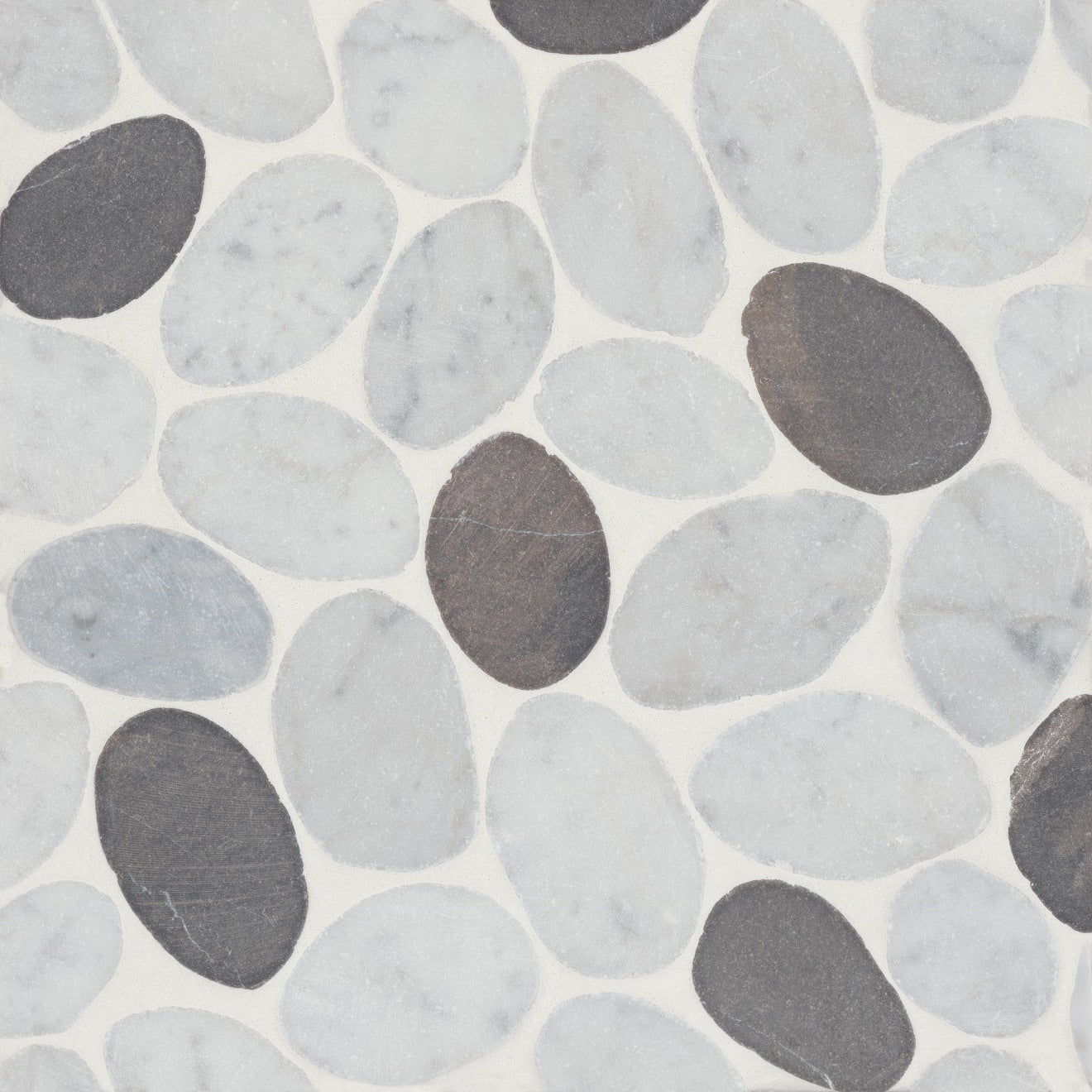 Bedrosians Waterbrook Sliced Pebble 12" x 12" Stone Mosaic