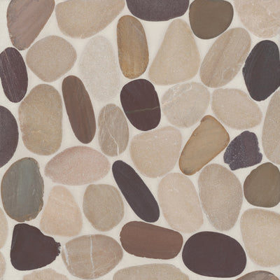 Bedrosians Waterbrook Sliced Pebble 12" x 12" Stone Mosaic