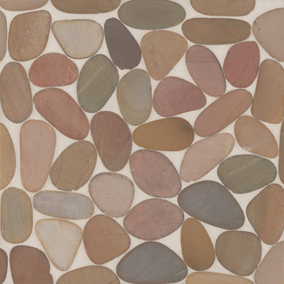 Bedrosians Waterbrook Sliced Pebble 12" x 12" Stone Mosaic