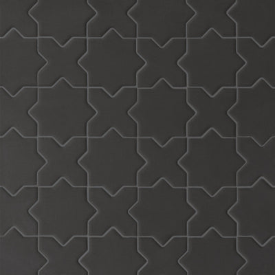 Bedrosians Le Cafe Cross & Star 2 x 2 12" x 12" Porcelain Mosaic