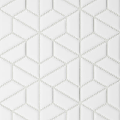 Bedrosians Le Cafe Half Hexagon 1 x 2 11" x 12.75" Porcelain Mosaic