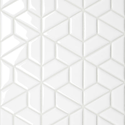 Bedrosians Le Cafe Half Hexagon 1 x 2 11" x 12.75" Porcelain Mosaic