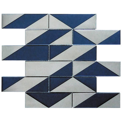 MIR Mosaic Monaco Brick 2 x 6 11.6" x 11.9" Glass Mosaic