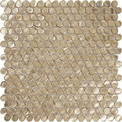 MIR Mosaic Glamour Circles 0.8 x 0.8 5/32 12.2" x 12.2" Glass Mosaic