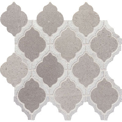 American Olean Candora Mini Arabesque 11.69" x 12" Natural Stone Mosaic