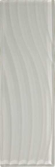 American Olean Color Appeal Abstracts 4" x 12" Silver Cloud Glass Tile