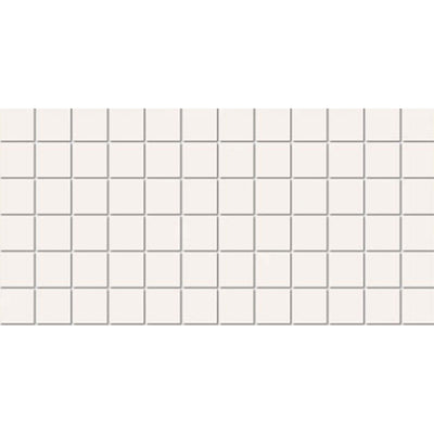 American Olean Color Story Mosaic 2 x 2 12" x 24" Ice White Ceramic Mosaic