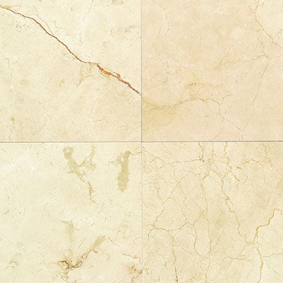 American Olean Marble 12" x 12" Crema Marfil Elegance Polished Natural Stone Tile