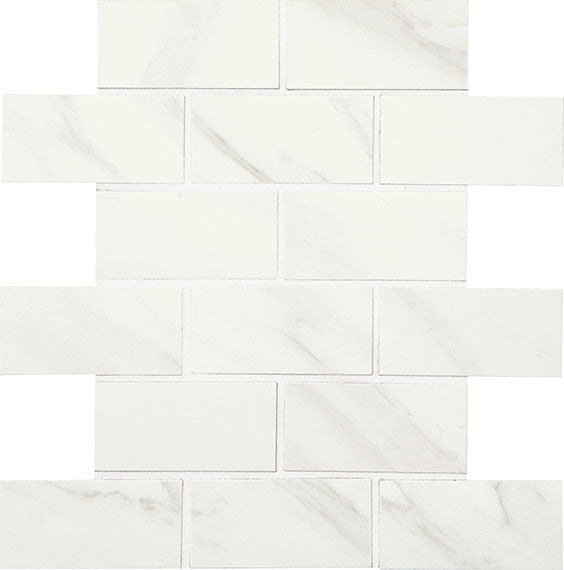 American Olean Mirasol 2 x 4 12" x 12" Bianco Carrara Porcelain Mosaic