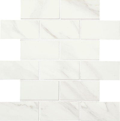 American Olean Mirasol 2 x 4 12" x 12" Bianco Carrara Porcelain Mosaic