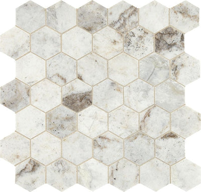 American Olean Presario 2" Hex 11.75" x 11.75" Marble Mosaic