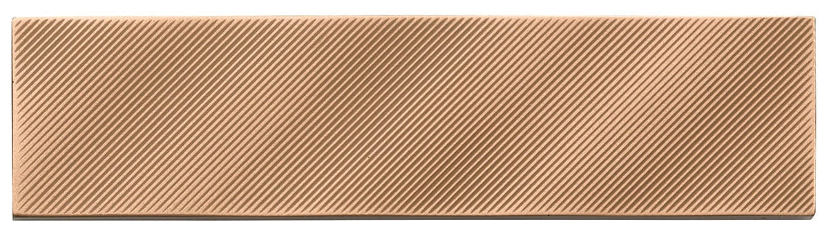 American Olean Refined Metals Linear Wave 2" x 8" Stainless Satin Metal Tile