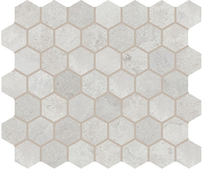 American Olean Rochester Hexagon 10.25" x 11.38" Gray Porcelain Mosaic