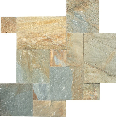 American Olean Slate Versailles Pattern 16" x RL Mongolian Spring Natural Stone Tile