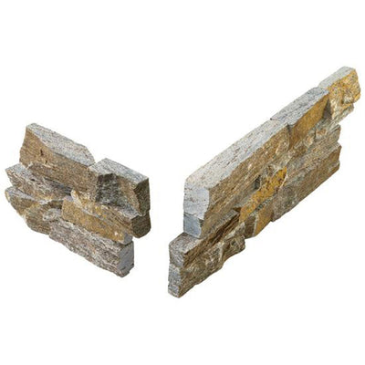 American Olean Stacked Stone Corner 6" x 24" Tibetan Slate Natural Stone Tile
