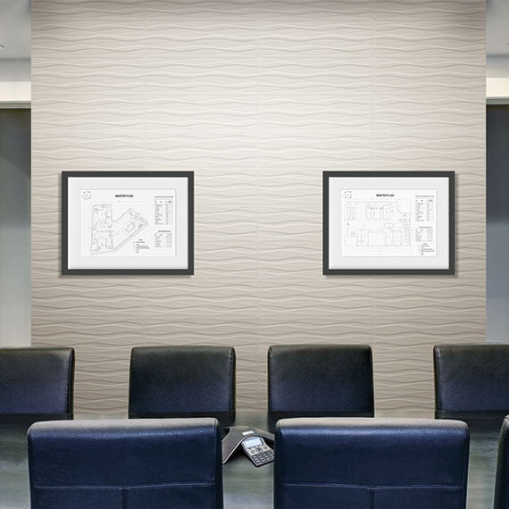 American Olean Visual Impressions Multi Wave 8" x 24" White Ceramic Tile