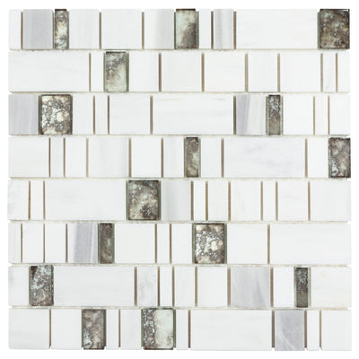 Anthology Dazzle Bravado 12" x 12" Glass & Stone Mosaic