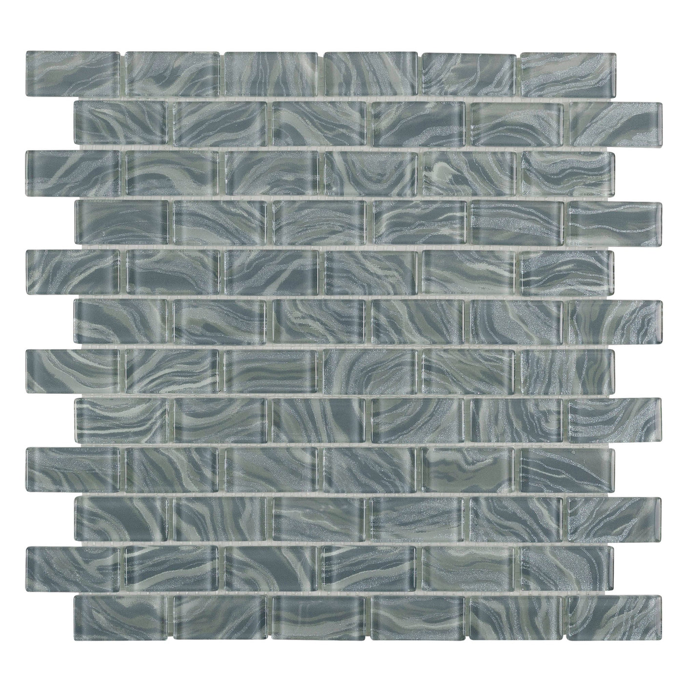 Anthology Oceanique High Tide 1 x 2 12" x 12" Glass Mosaic