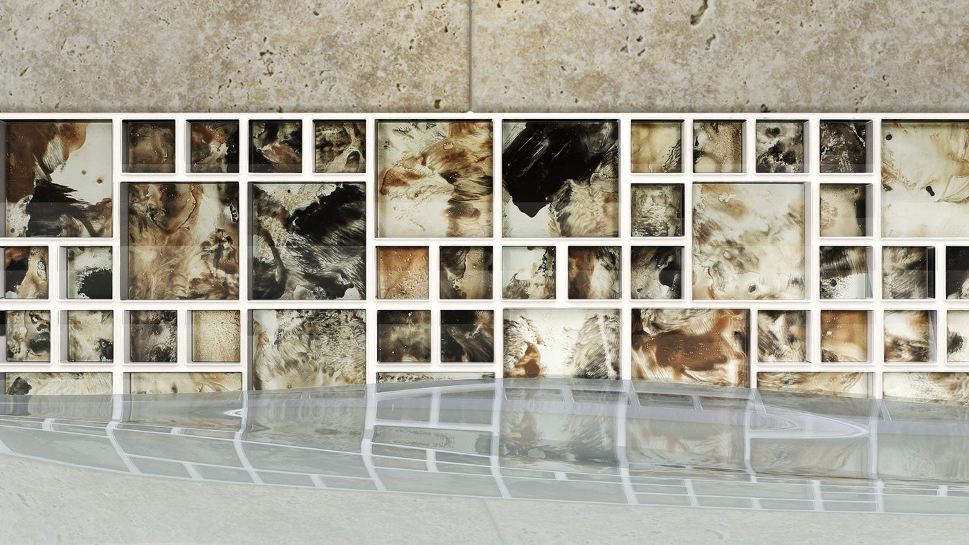 Anthology Splash 8MM 12" x 12" Glass Mosaic Island Dunes