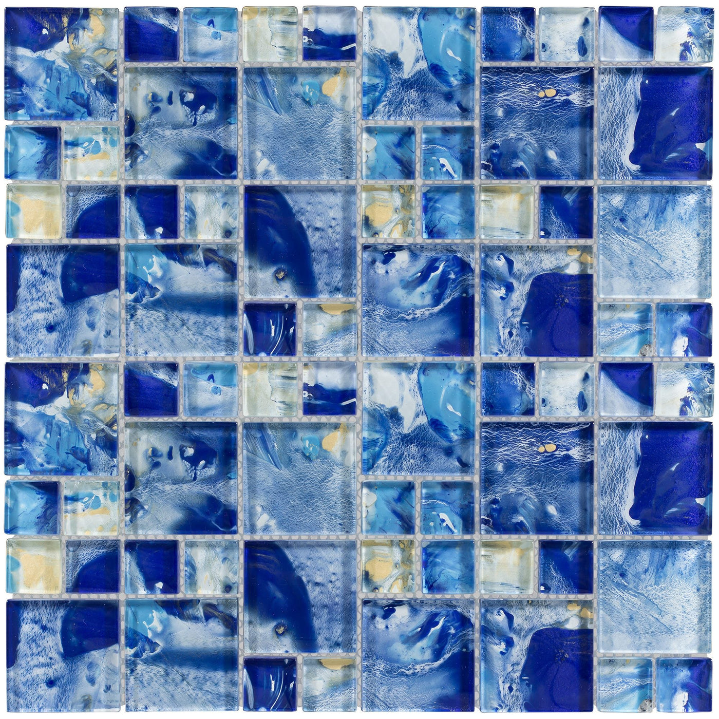 Anthology Splash 8MM 12" x 12" Glass Mosaic