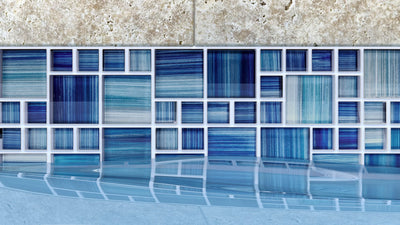 Anthology Splash 8MM Random Pattern 12" x 12" Glass Mosaic Neptune Blocks