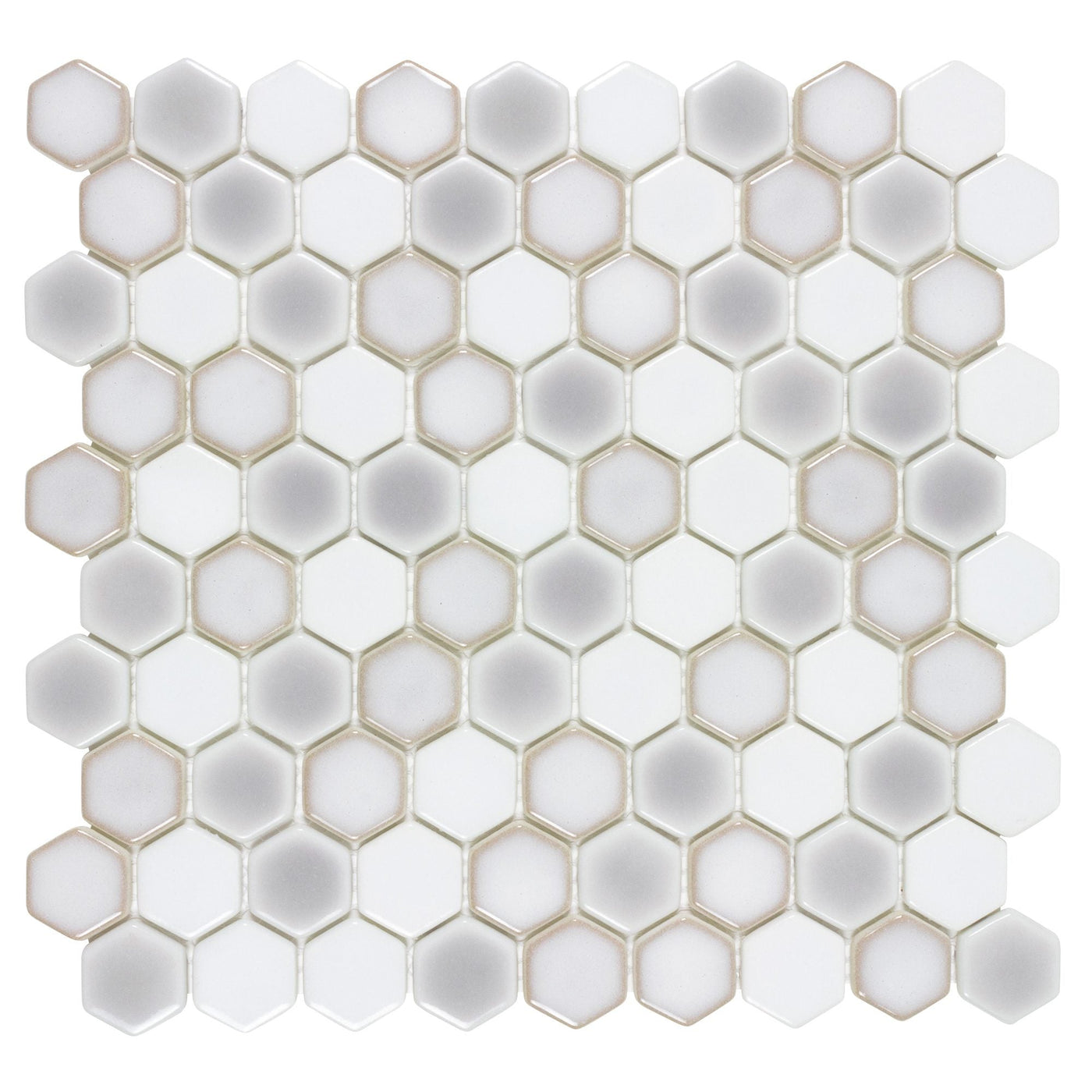 Anthology Watercolors Hexagon 1 x 1 12" x 12" Glass Mosaic
