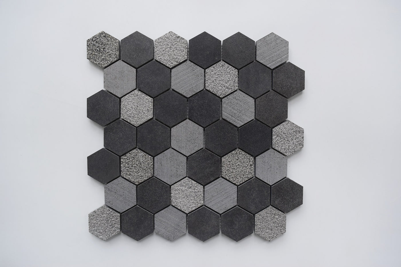 QDI Surfaces Stone Hexagon 2" 12" x 12" Porcelain Mosaic