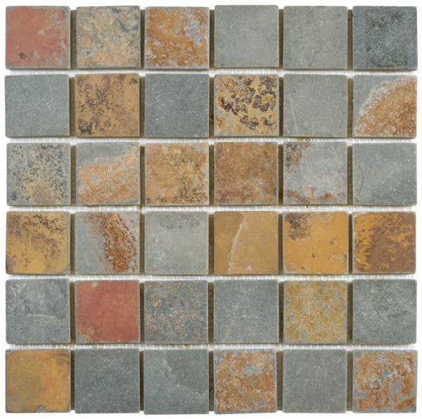 Bati Orient Mosaique 11.8" x 11.8" Rust Mosaic