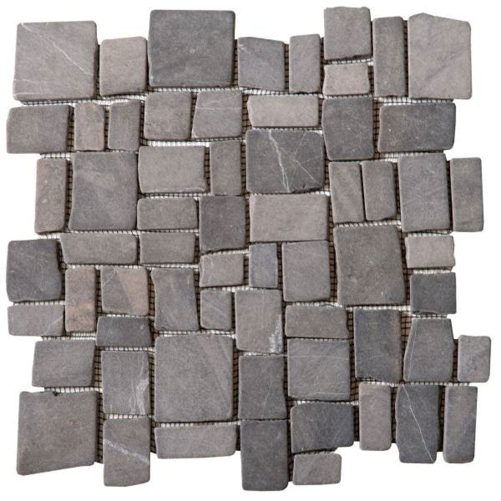 Bati Orient Opus Mosaic 12" x 12" Grey Natural Stone Mosaic