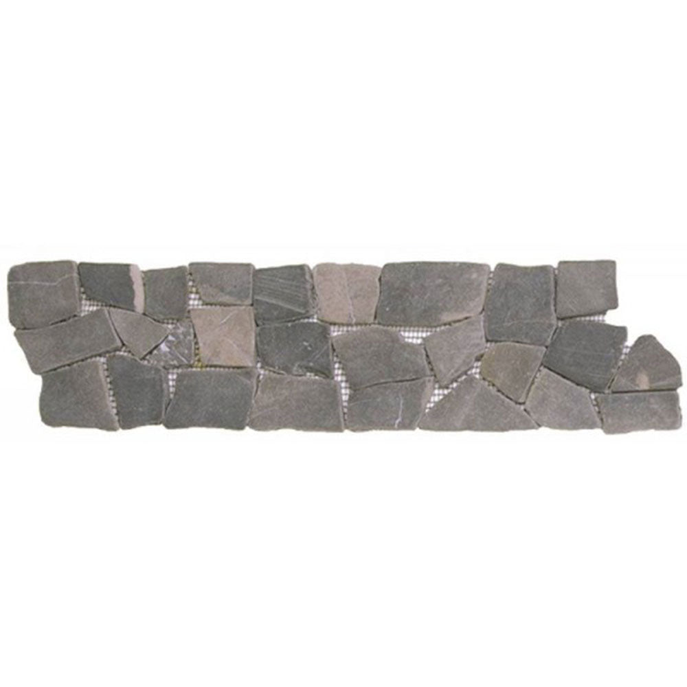 Bati Orient Opus Mosaic 4" x 12" Grey Natural Stone Mosaic