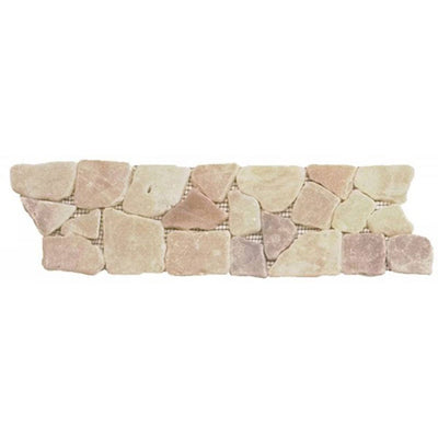Bati Orient Opus Mosaic 4" x 12" Onyx White Natural Stone Mosaic