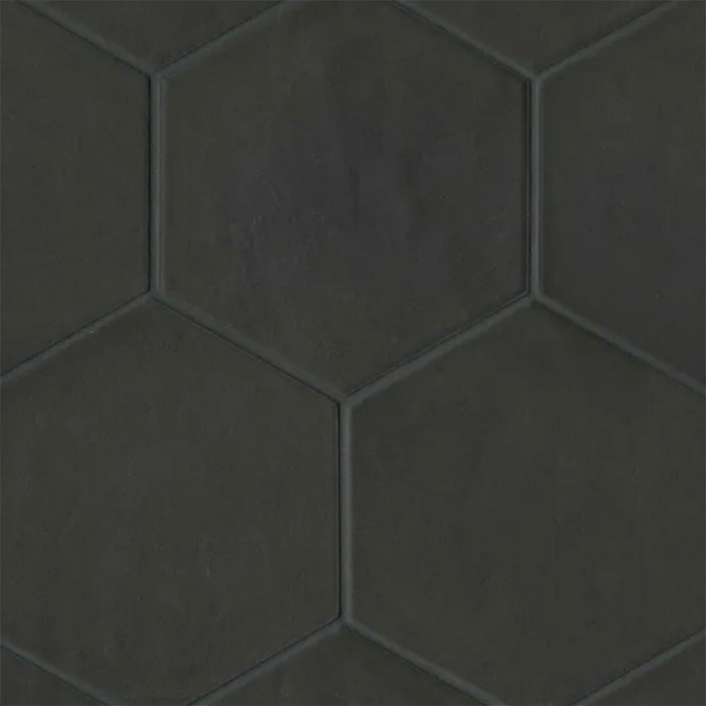 Bedrosians Allora 8.50" x 10" Solid Black Porcelain Tile