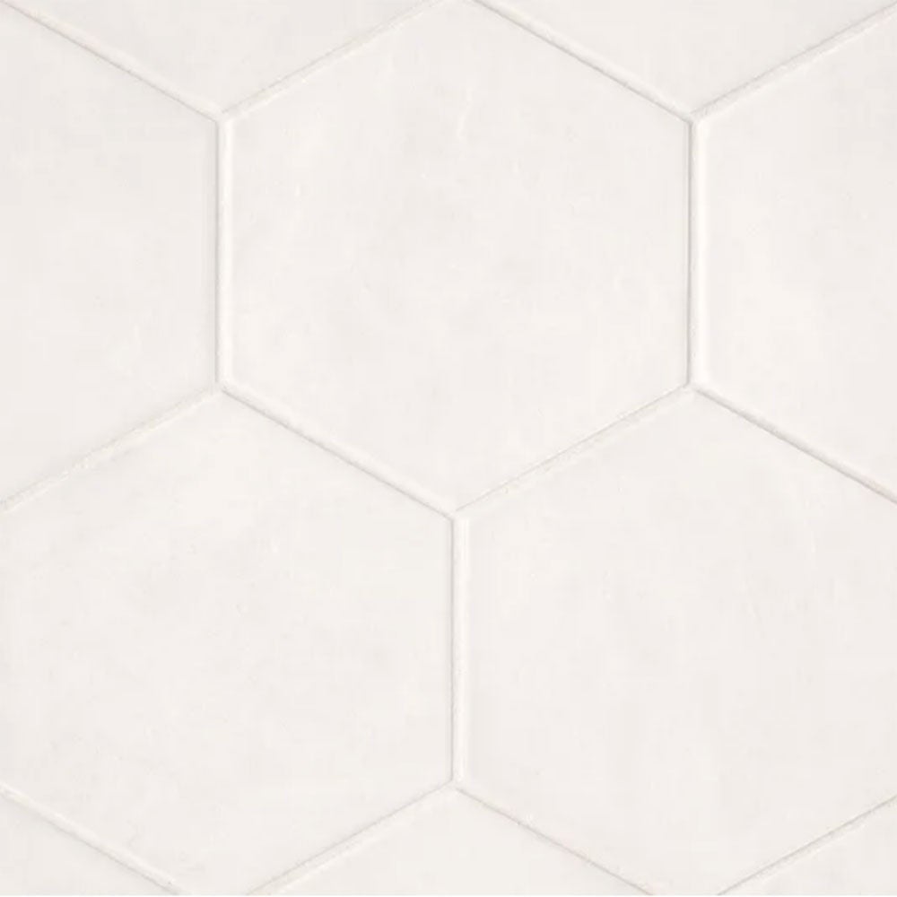 Bedrosians Allora 8.50" x 10" Solid White Porcelain Tile