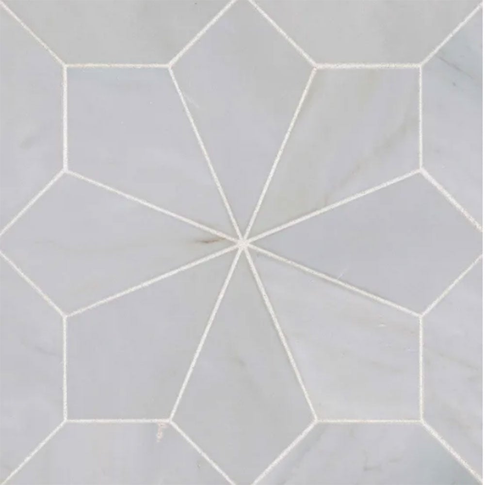 Bedrosians Blomma 12" x 12" Grigio Marble Mosaic