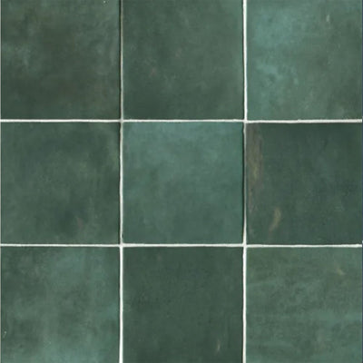 Bedrosians Cloe 5" x 5" Green Ceramic Tile