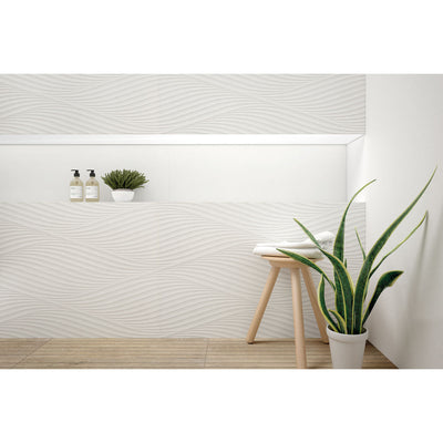 Bedrosians Donna Deco 13" x 40" Ceramic Tile Sand