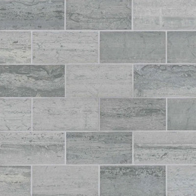 Bedrosians Ferrara 3" x 6" Argento Marble Tile