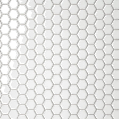 Bedrosians Le Cafe Hexagon 1 x 1 10.25" x 12.75" Porcelain Mosaic