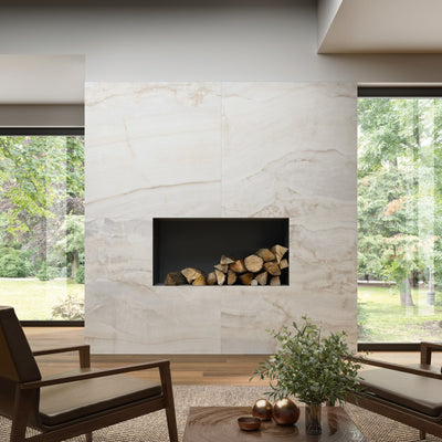 Bedrosians Magnifica Nineteen Forty Eight 48" x 48" Porcelain Tile Luxe White Honed