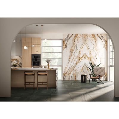 Bedrosians Magnifica The Thirties 30" x 30" Porcelain Tile Calacatta Super White Honed