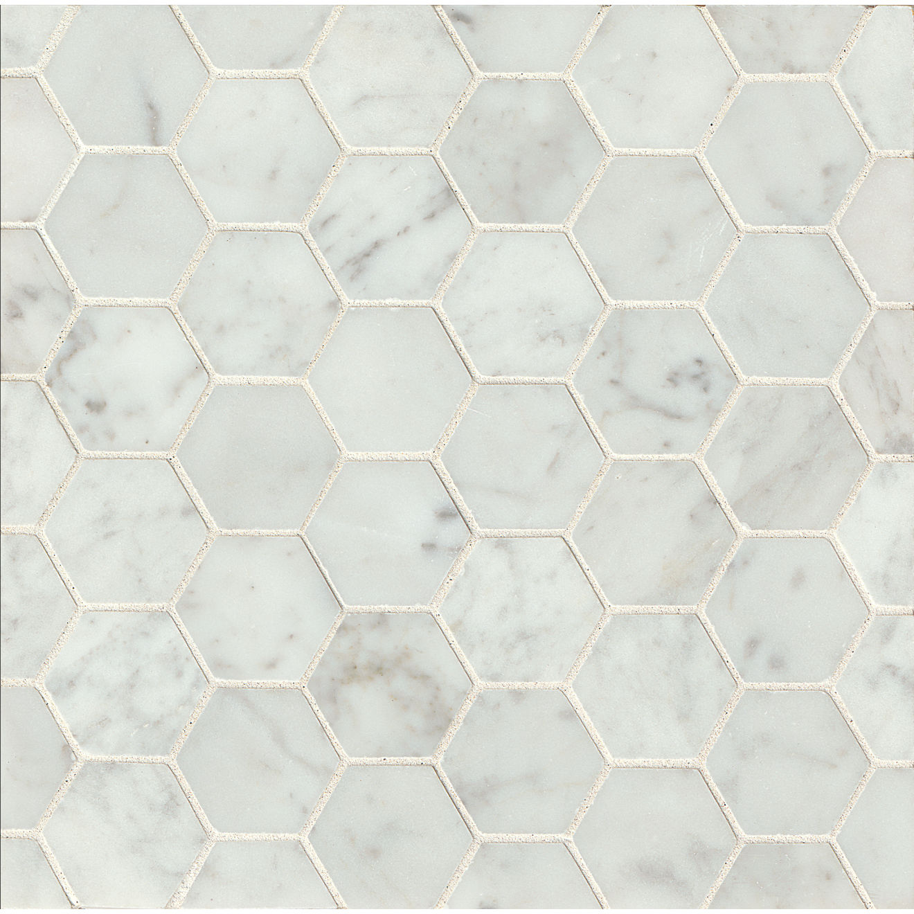 Bedrosians Marble Hexagon 11.75" x 12.44" Marble Mosaic