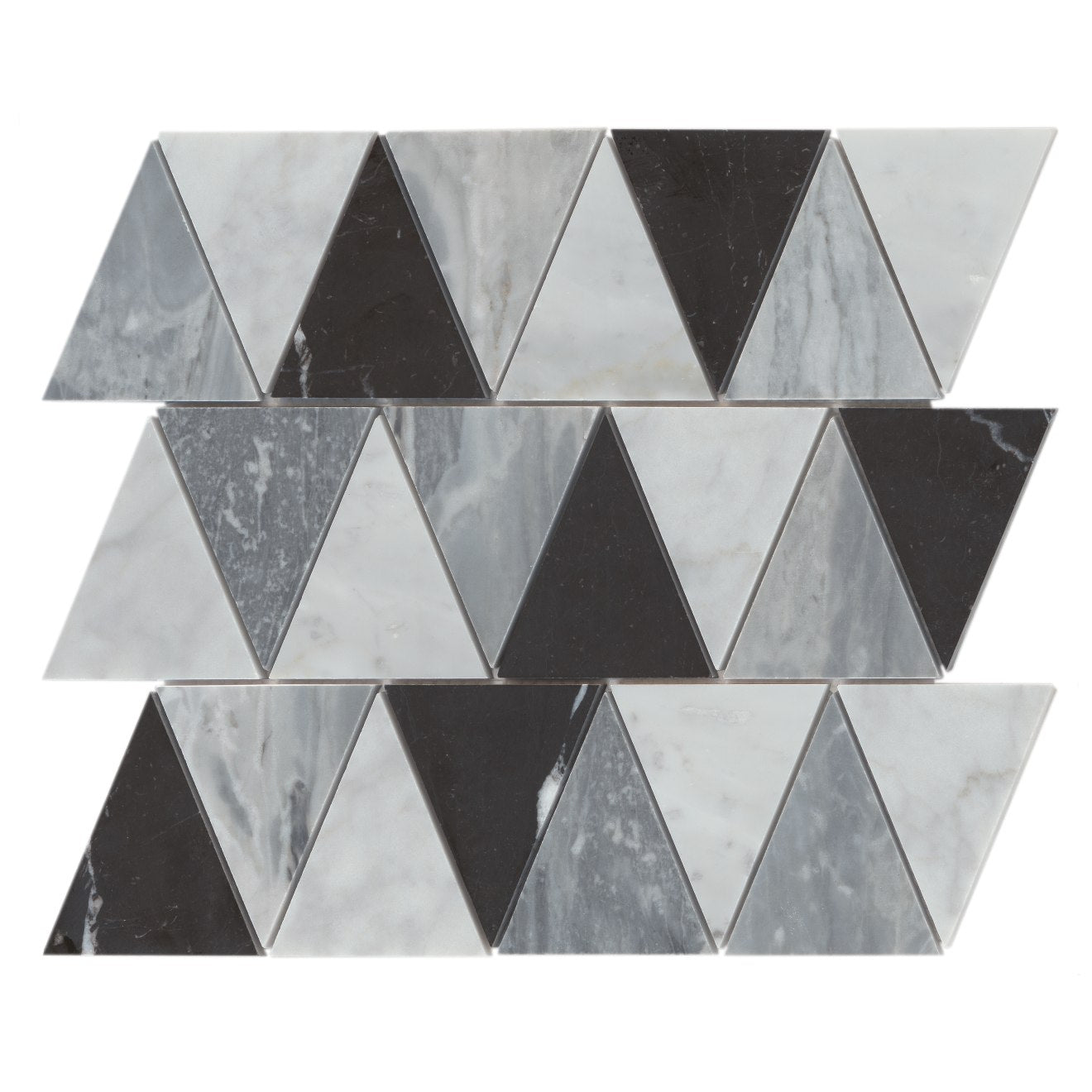 Bedrosians Modni Beckett 11.75" x 12.88" Marble Mosaic