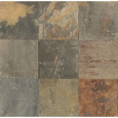 Bedrosians Slate Stone 16" x 16" Slate Tile Country Grey