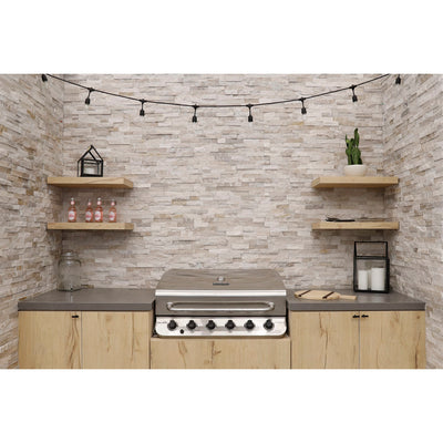 Bedrosians Stone Ledgers 6" x 24" Slate Ledger Glacier White