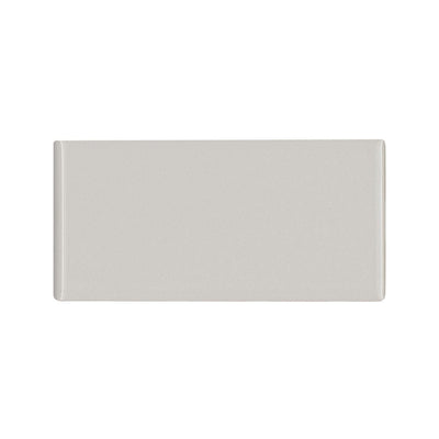 Bedrosians Traditions 3 Inch 3" x 6" Ceramic Bullnose Tender Gray