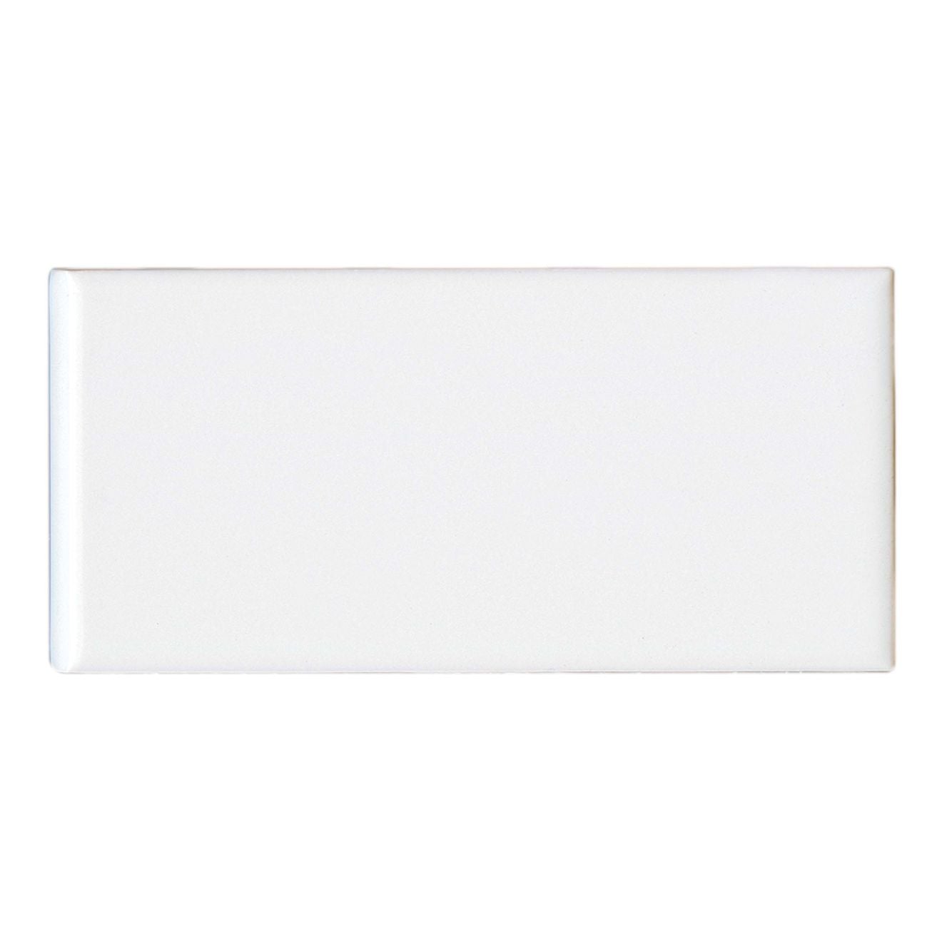 Bedrosians Traditions 3 Inch 3" x 6" Ceramic Bullnose Ice White