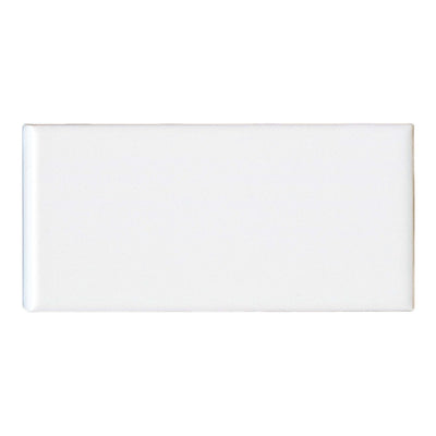 Bedrosians Traditions 3 Inch 3" x 6" Ceramic Bullnose Ice White