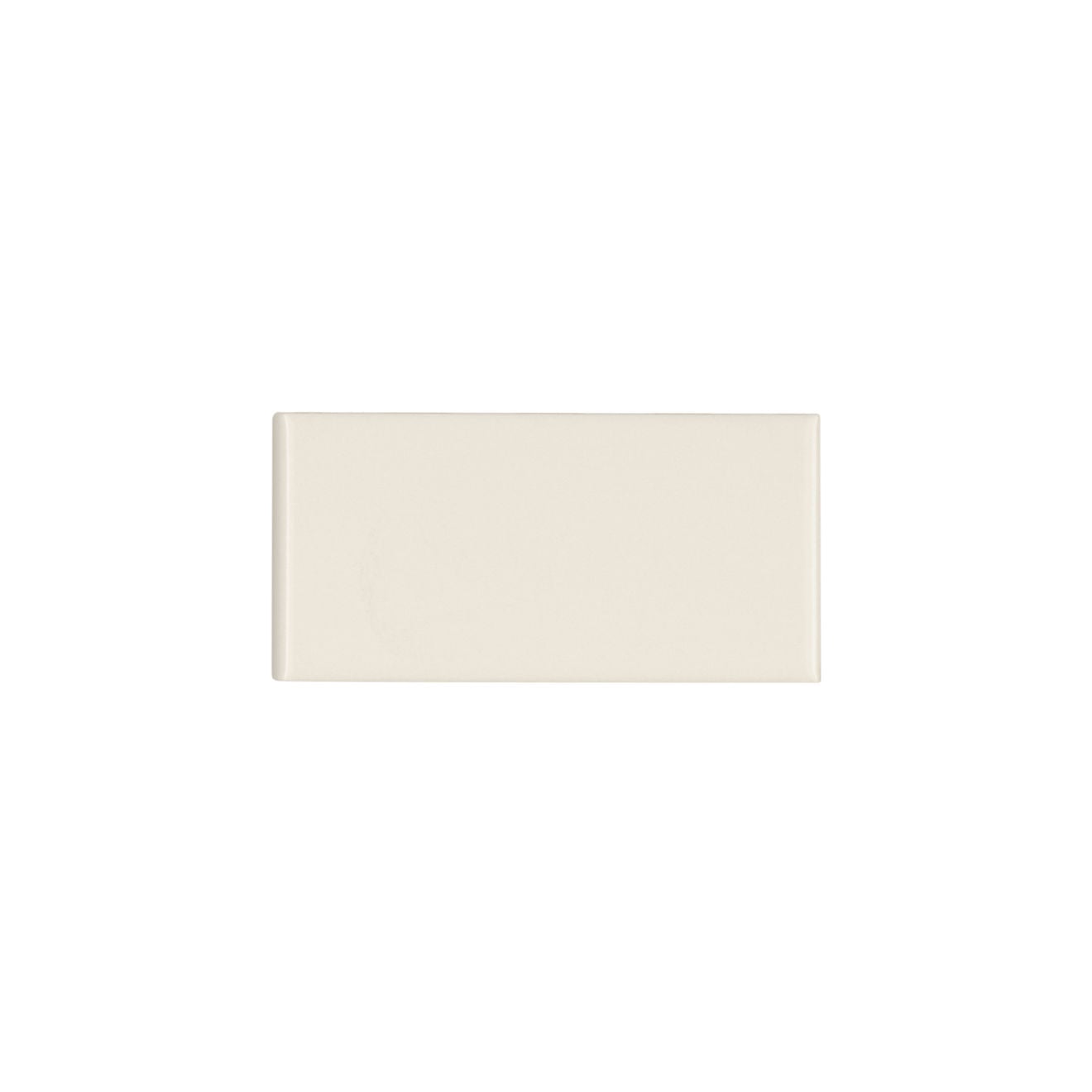 Bedrosians Traditions 3 Inch 3" x 6" Ceramic Bullnose Biscuit
