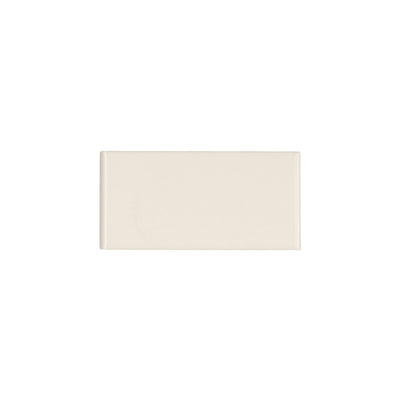 Bedrosians Traditions 3 Inch 3" x 6" Ceramic Bullnose Biscuit
